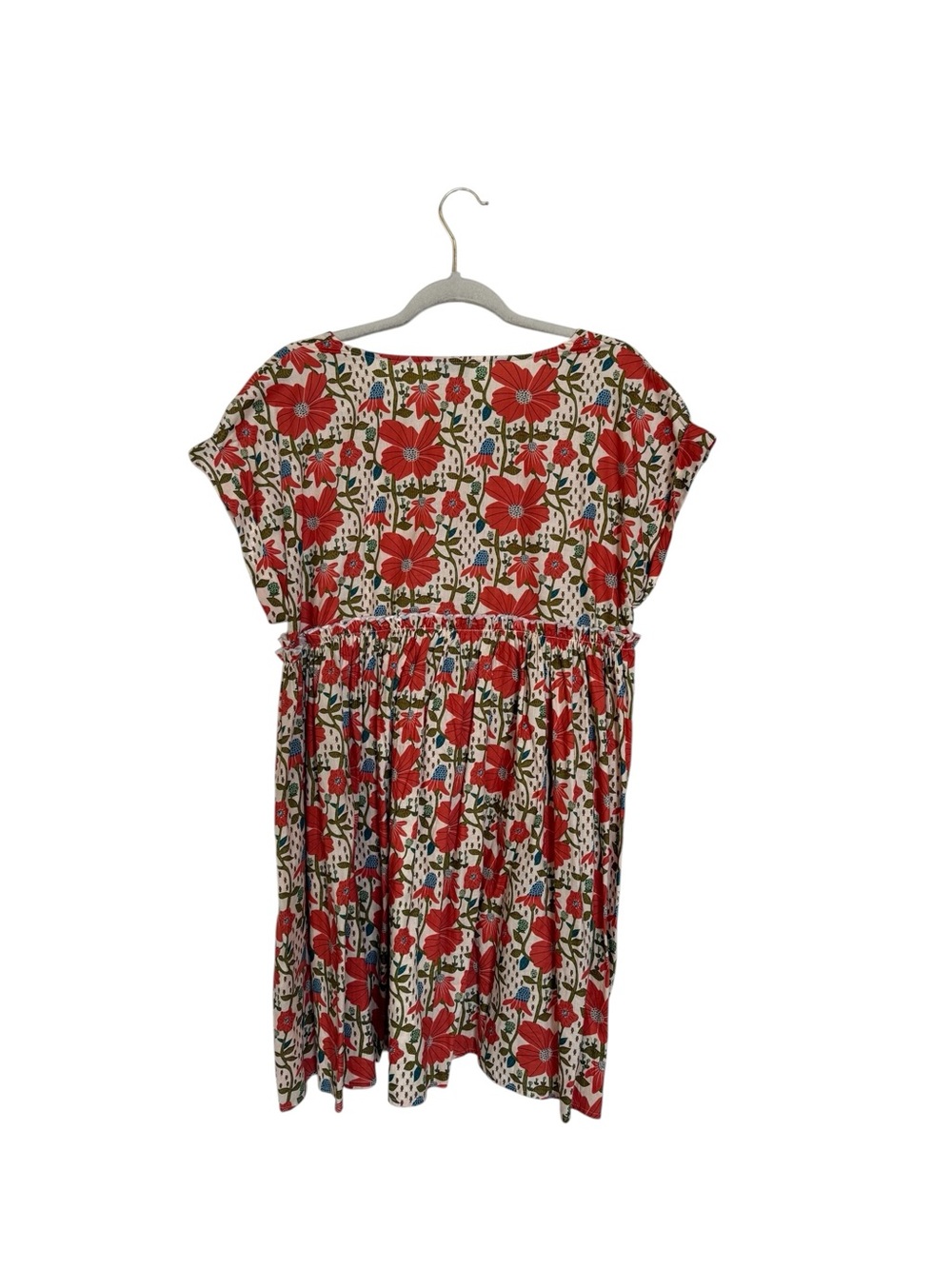 Floral Dress with Gathered Waist - Picture 2 of 4